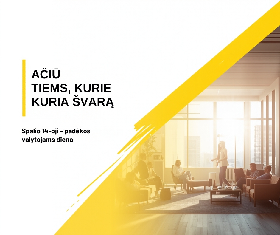 Ačiū tiems, kurie kuria švarą. Spalio 14-oji – padėkos valytojams diena
